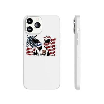 Retro Dairy Cow American Flag 4Th Of July Animals Lover Phonecase iPhone - Seseable