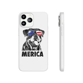 Rottweiler 4Th Of July Merica Men American Flag Sunglasses Phonecase iPhone - Seseable