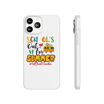 Schools Out For Summer 1St Grade Teacher Beach Vacation Van Car And Flip-Flops Phonecase iPhone - Seseable