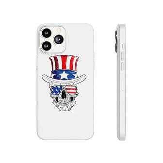 Skull 4Th Of July Uncle Sam Men Usa American Flag Sunglasses Phonecase iPhone - Seseable