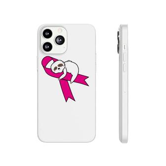 Sloth Pink Ribbon Warrior Cute Breast Cancer Awareness Gifts Phonecase iPhone | Mazezy