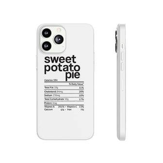 Sweet Potato Pie Nutrition Facts Thanksgiving Christmas Food Phonecase iPhone - Seseable