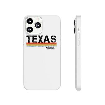 Texas Retro Vintage Stripes Gift & Souvenir For Texas Phonecase iPhone - Seseable