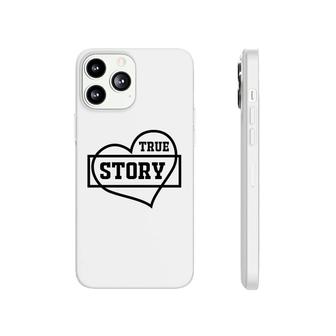 True Story Heart Bible Verse Black Graphic Christian Phonecase iPhone - Seseable