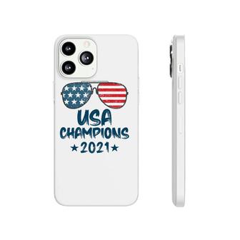 Usa Champions 2021 Soccer American Flag Sunglasses Phonecase iPhone - Seseable