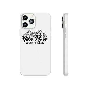 Vintage Hiker Hike More Worry Less Funny Hiking Mountains Phonecase iPhone