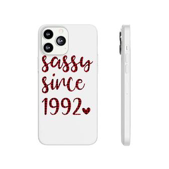 Women Vintage Sassy Since 1992 Buffalo Plaid Birthday Party Phonecase iPhone - Seseable