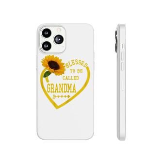 Womens Blessed To Be Called Grandma Mothers Day Sunflower Hearts Phonecase iPhone - Seseable