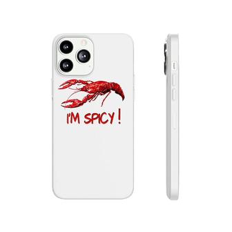 Womens Im Spicy Funny Cajun Crawfish V-Neck Phonecase iPhone | Mazezy