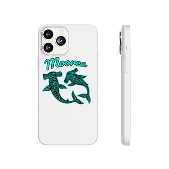Womens Moorea Tribal Shark Graphic V-Neck Phonecase iPhone | Mazezy