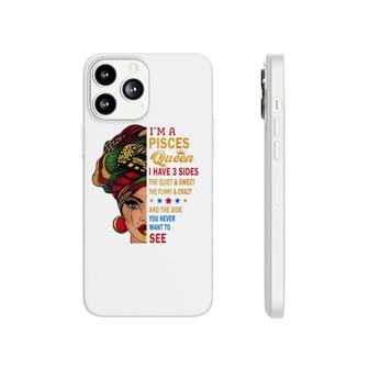 Womens Pisces Queens Are Born In February 19- March 20 V-Neck Phonecase iPhone - Seseable