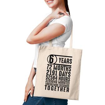 6 Year Marriage 6Th Wedding Anniversary Couple Matching Tote Bag | Mazezy