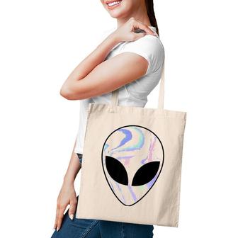Alien Head Colorful Alien Rave Tee Believe Ufo Tote Bag | Mazezy
