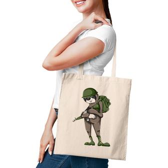 Army Sloth Animal Lover Tote Bag | Mazezy