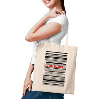 Barcode Consumer Streetwear Fashion Japanese Graphic Tee Tote Bag | Mazezy
