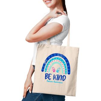 Be Kind Autism Awareness Month Tote Bag | Mazezy