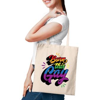 Born This Gay Funny Trendy Lgbtq Pride Cute Queer Aesthetic Tote Bag | Mazezy