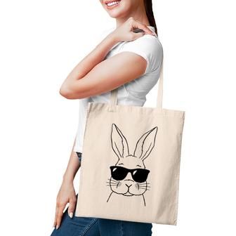 Bunny Face With Sunglasses Men Boys Kids Easter Day Tote Bag | Mazezy UK