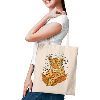 Butterfly Animals Creative Men Gift Leopard Tote Bag | Mazezy
