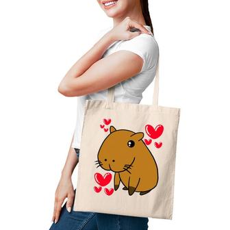 Capybara Lovely Valentines Day Cute Hearts Romantic Gift Tote Bag | Mazezy