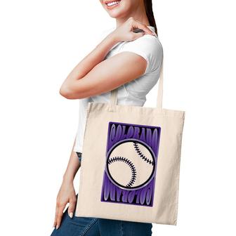 Colorado Hippie Graphic Design Baseball Tote Bag | Mazezy