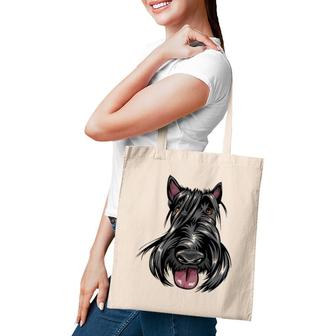 Cool Scottish Terrier Face Dog Tote Bag
