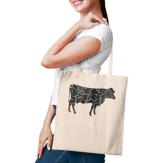Cow Distressed Print - Vintage Cow Tote Bag | Mazezy