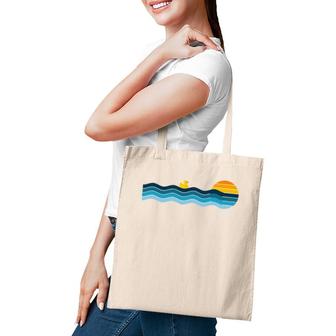 Cute Kawaii Rubber Duck Vintage Retro Sunset - Adorable Duck Tote Bag | Mazezy