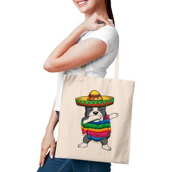 Dabbing Boston Terrier Mexican Poncho Sombrero Cinco De Mayo Tote Bag | Mazezy