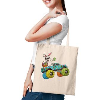 Dabbing Bunny Happy Easter Monster Truck Lovers Kids Boys Tote Bag | Mazezy