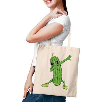 Dabbing Pickle Dancing Cucumber Lover Funny Gifts Tote Bag | Mazezy