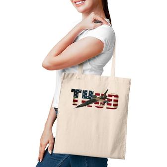 F-105 Thunderchief Thud Usa Flag Tote Bag | Mazezy