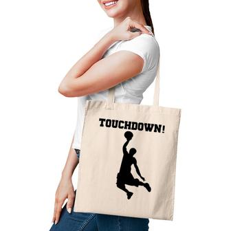 Funny Touchdown Basketball Fun Novelty S Tote Bag | Mazezy