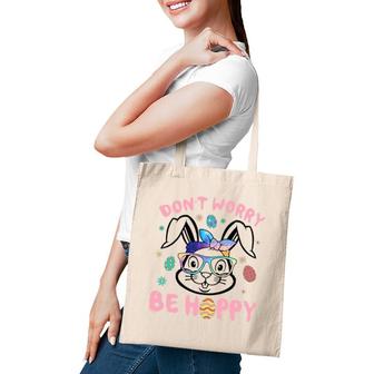 Happy Easter Day Dont Worry Be Hoppy Easter Bunny Women Tote Bag | Mazezy