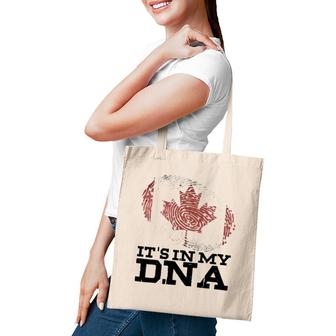Its In My Dna Canadian Canada Flag Hockey Fan Gifts Tote Bag | Mazezy