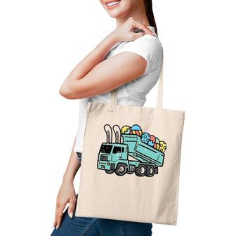 Kids Easter Eggs On Dump Truck Bunny Cute Boys Kids Toddler Tote Bag | Mazezy CA