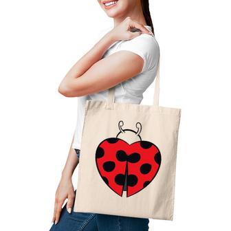 Ladybug Heart Love Ladybugs Gift Tote Bag | Mazezy