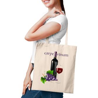 Latin Phrase - Carpe Vinum Seize The Wine Tote Bag | Mazezy