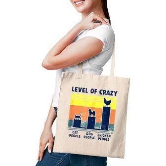 Level Of Crazy Chicken Lover Tote Bag | Mazezy