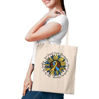 Love Doesnt Count Chromosomes Down Syndrome Sunflower Tote Bag | Mazezy