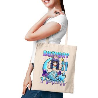 Mermaid Birthday Girl 11 Years Old Mermaid 11Th Birthday Tote Bag | Mazezy