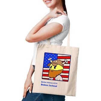 Quirkie Veteran 1775 Broken Jarhead Tote Bag | Mazezy