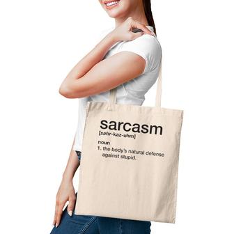 Sarcasm Funny Sarcasm Definition Tee Tote Bag | Mazezy