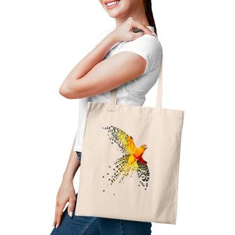 Sun Conure Beautiful Dispersed Flying Design Tote Bag | Mazezy