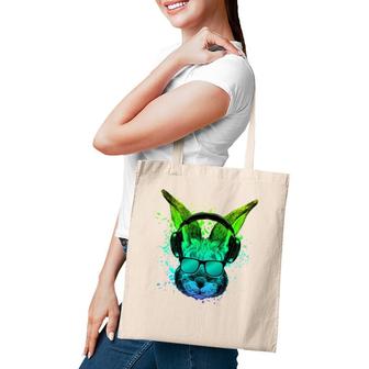 Trippy Bunny Dj Gift Ravers Edm Techno Psychedelic Rabbit Tote Bag | Mazezy