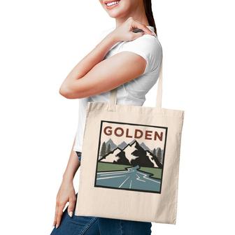 Vintage Golden Colorado Illustration Retro Golden Tote Bag | Mazezy