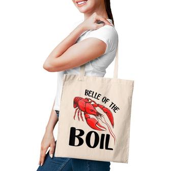 Womens Belle Of The Boil Funny Crawfish Crayfish Eating Cajun V-Neck Tote Bag | Mazezy