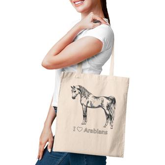 Womens I Heart Love Dapple Gray Arabians Horse Lover Gift Tote Bag | Mazezy