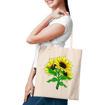 Yellow Flower Florist Floral Blossom Sunshine Sunflower Tote Bag