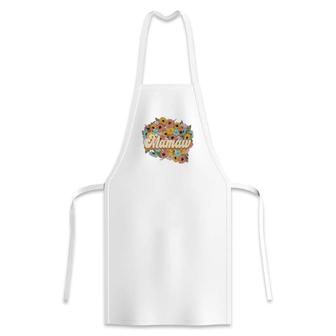 Florals Retro Mamaw Flower Vintage Mothers Day Apron - Seseable